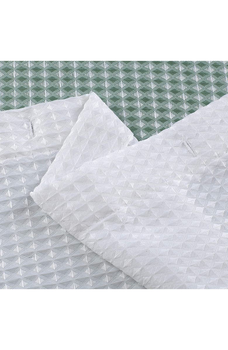 DAINTY HOME Shades Ombré Waffle Texture Shower Curtain, Alternate, color, Spa