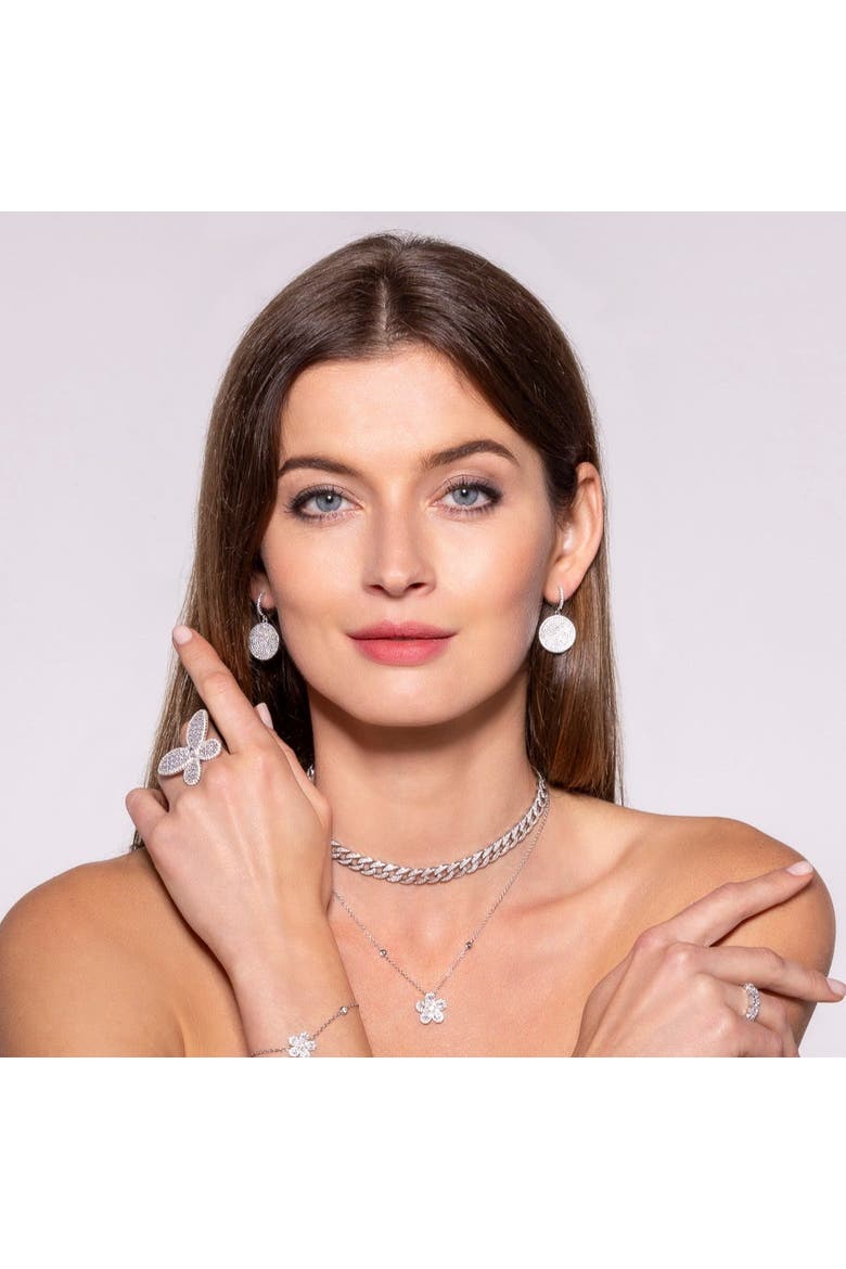 Diamond Disco Earrings, Alternate, color, Platinum