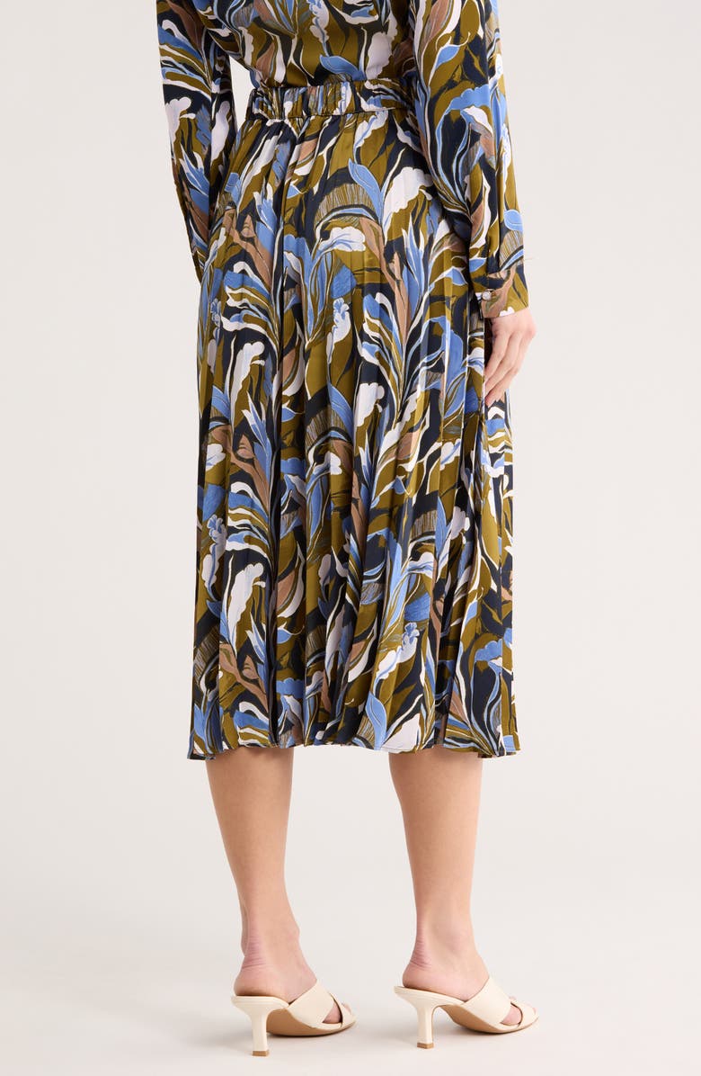 Adrianna Papell Printed Midi Skirt, Alternate, color, Citron Periwinkle Floral