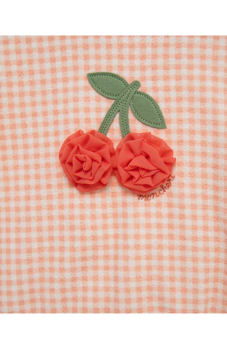 Little Me Cherry Appliqué Gingham Top & Shorts Set, Alternate, color, Pink