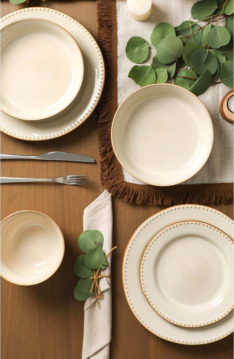 Stone Lain Comet Stoneware 12-Piece Dinnerware Set, Alternate, color, Cream