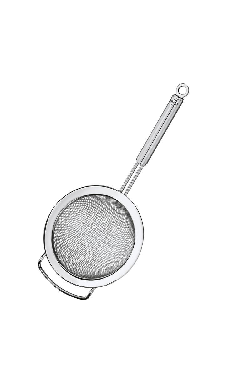 Rosle Stainless Steel Round Handle Coarse Mesh Kitchen Strainer, 7.9-inch, Main, color, 