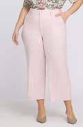 NYDJ Utility Wide Leg Capri Linen Blend Pants