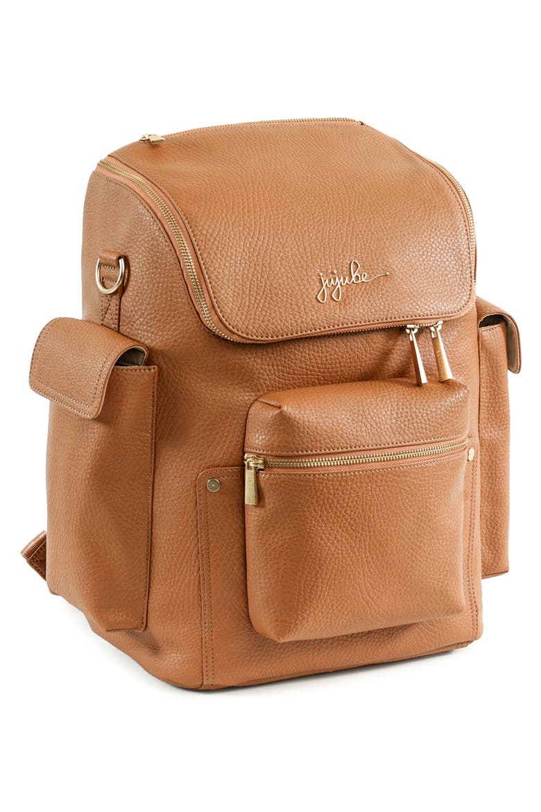 Ju-Ju-Be Ever Collection Forever Faux Leather Diaper Backpack, Alternate, color, BRULEE