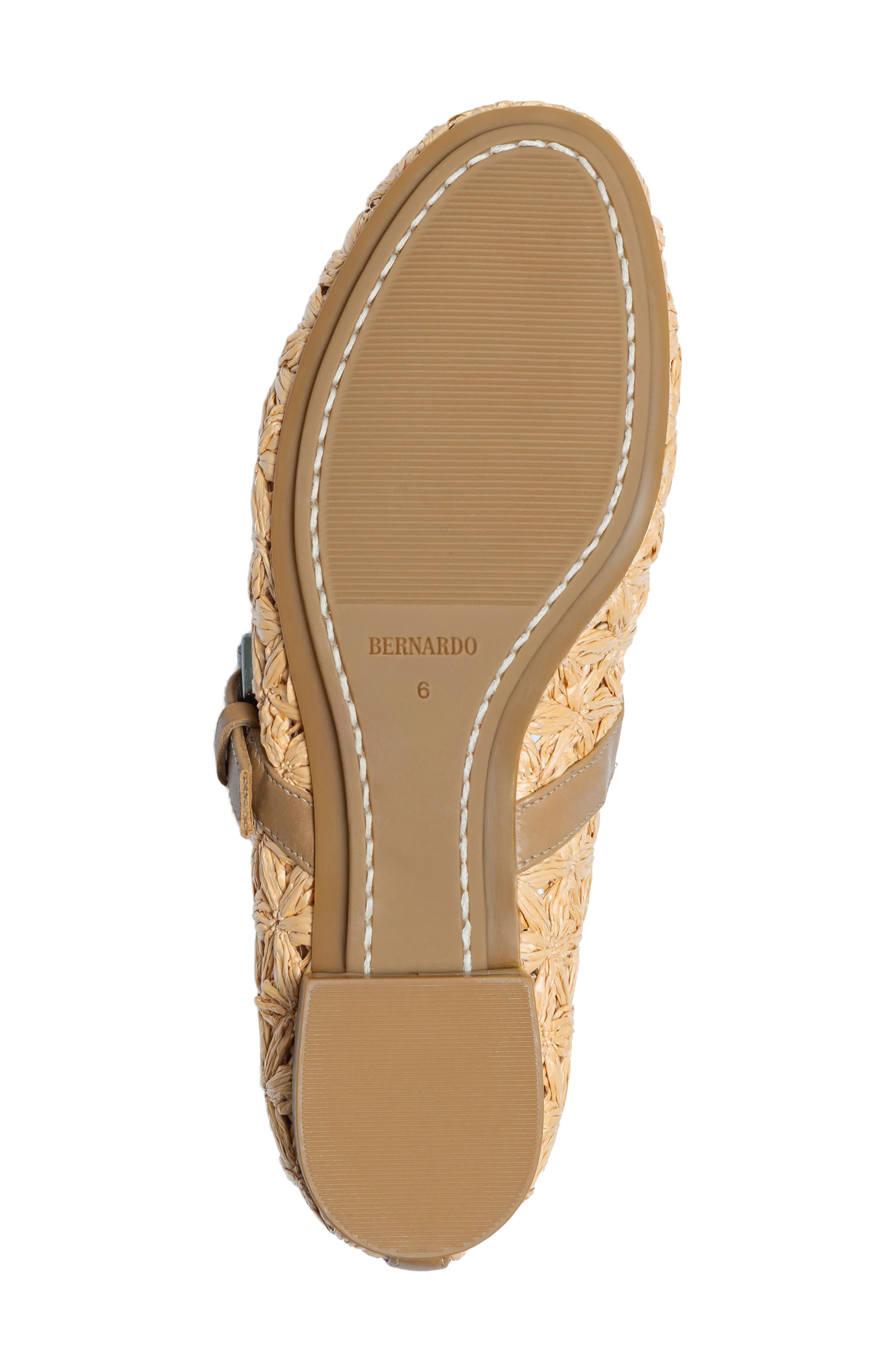 Bernardo Footwear Borden Raffia Mary Jane Flat (Women) | Nordstromrack
