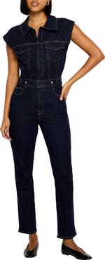 Good American Denim Trucker Jumpsuit