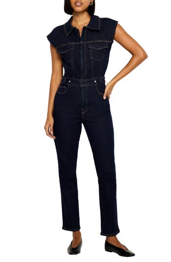 Good American Denim Trucker Jumpsuit