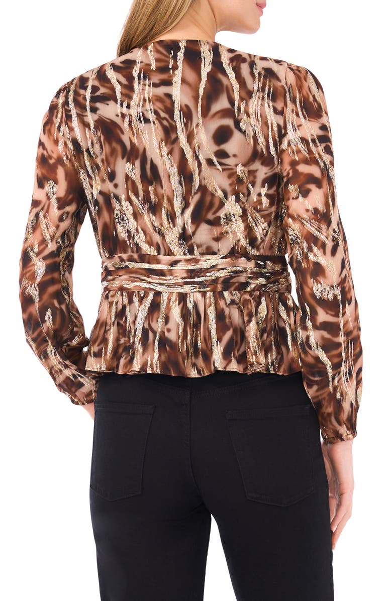 Parker Long Sleeve Waist Cinch Top, Alternate, color, Cashew