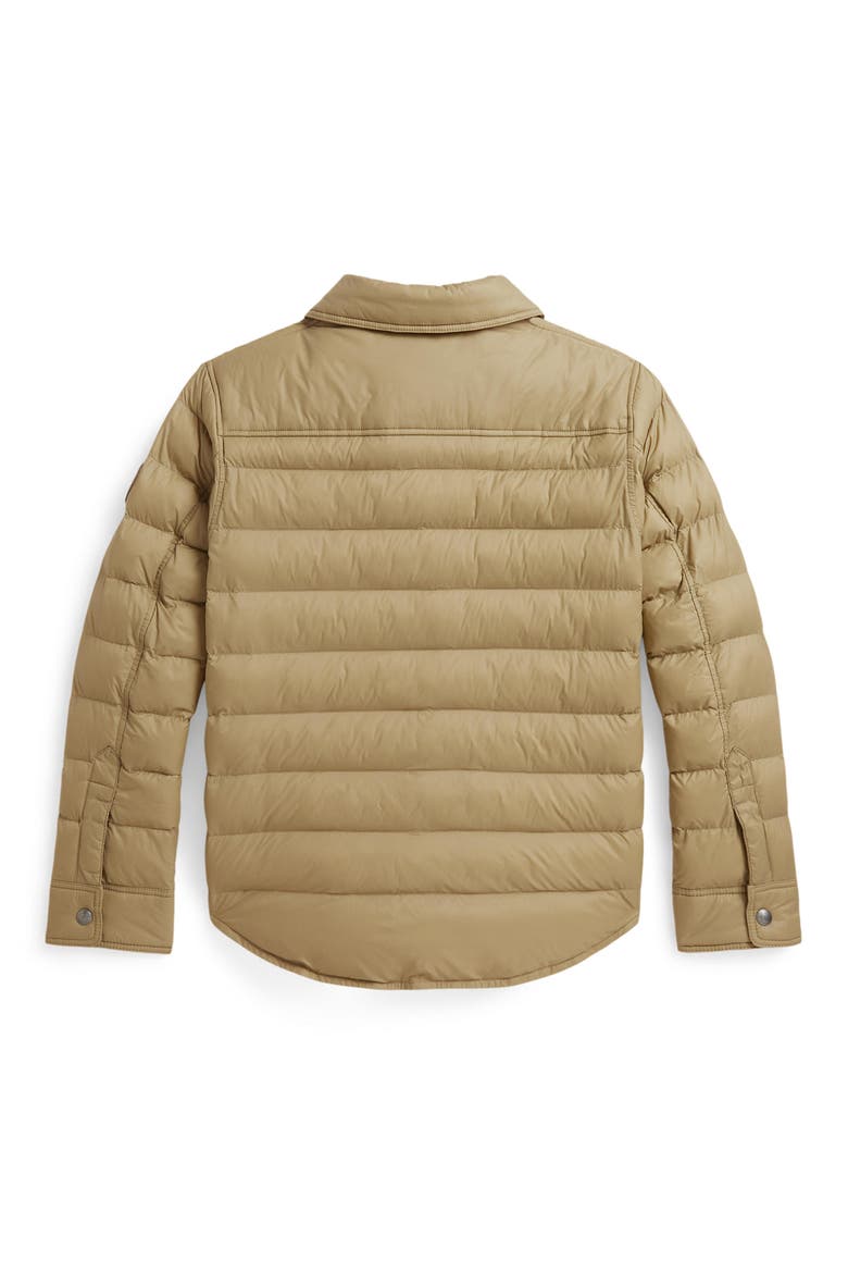 Kids' Quilted Water Repellent Jacket, Alternate, color, RL KHAKI