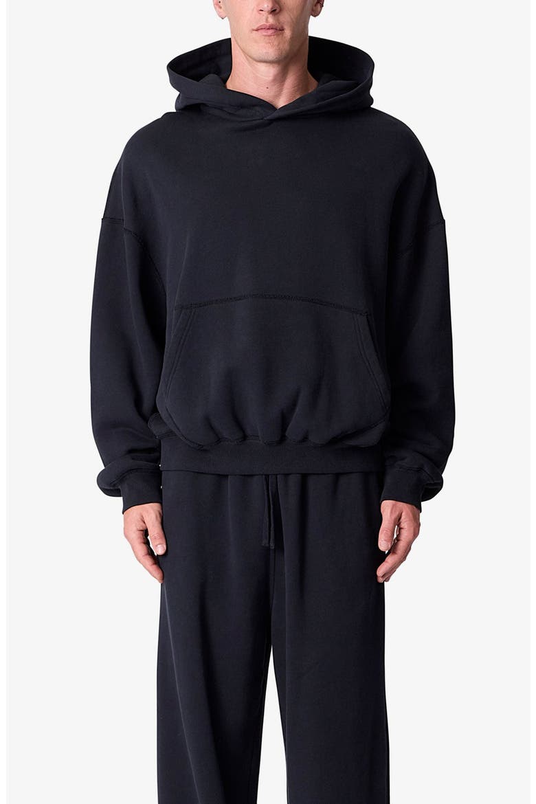 Cotton Pullover Hoodie, Main, color, BLACK