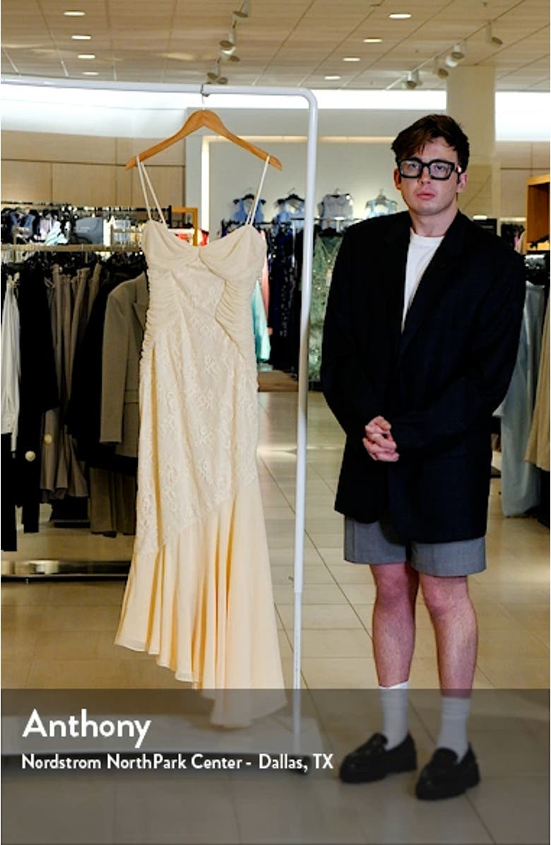 Felicia Lace Inset Mermaid Gown, sales video thumbnail