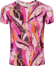 L'AGENCE Ressi Swirl Print T-Shirt