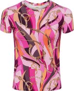 L'AGENCE Ressi Swirl Print T-Shirt