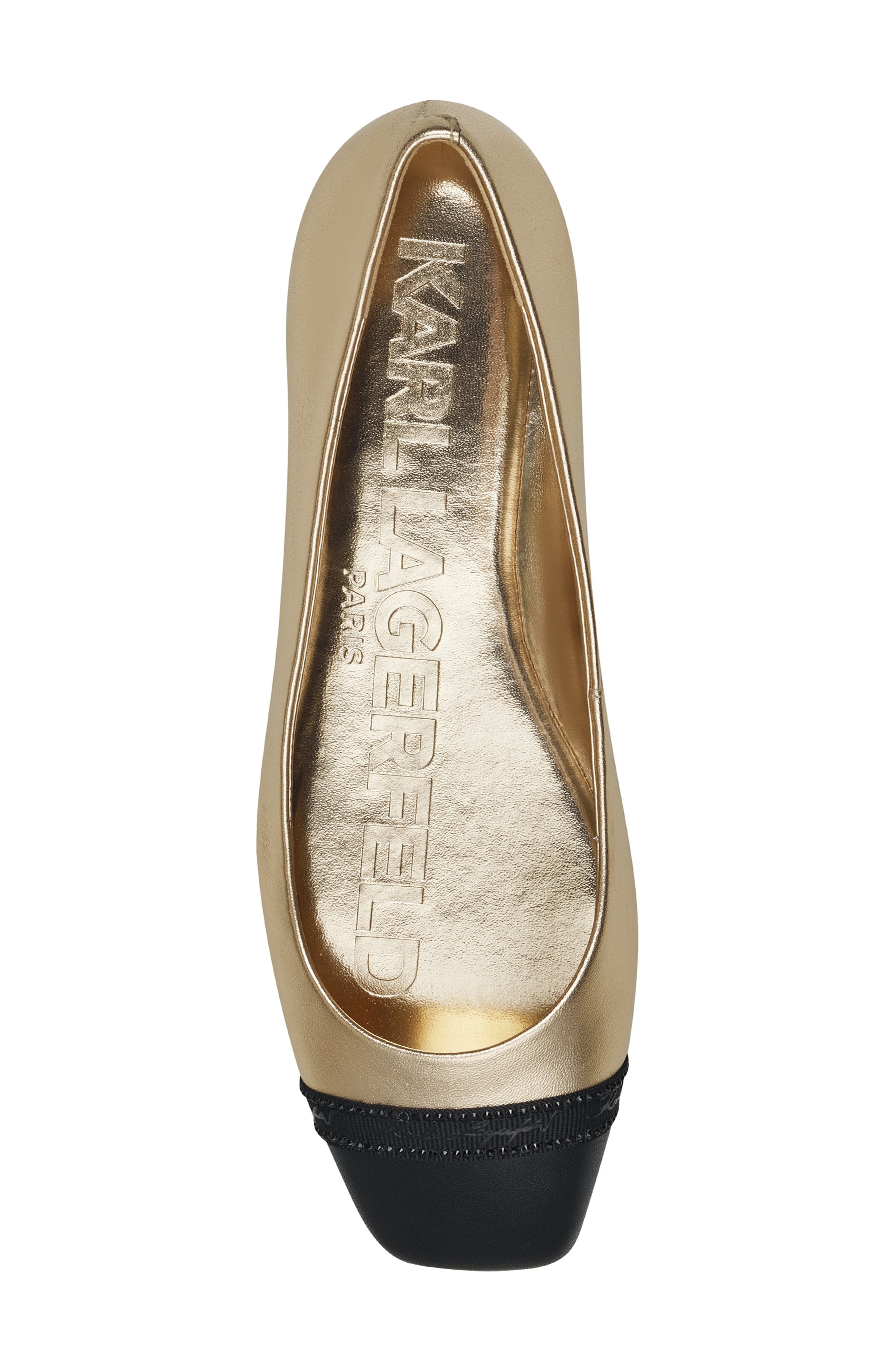 KARL LAGERFELD PARIS Zayne Cap Toe Flat, Alternate, color, 