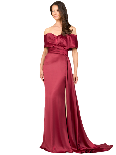 Off Shoulder Satin Dress