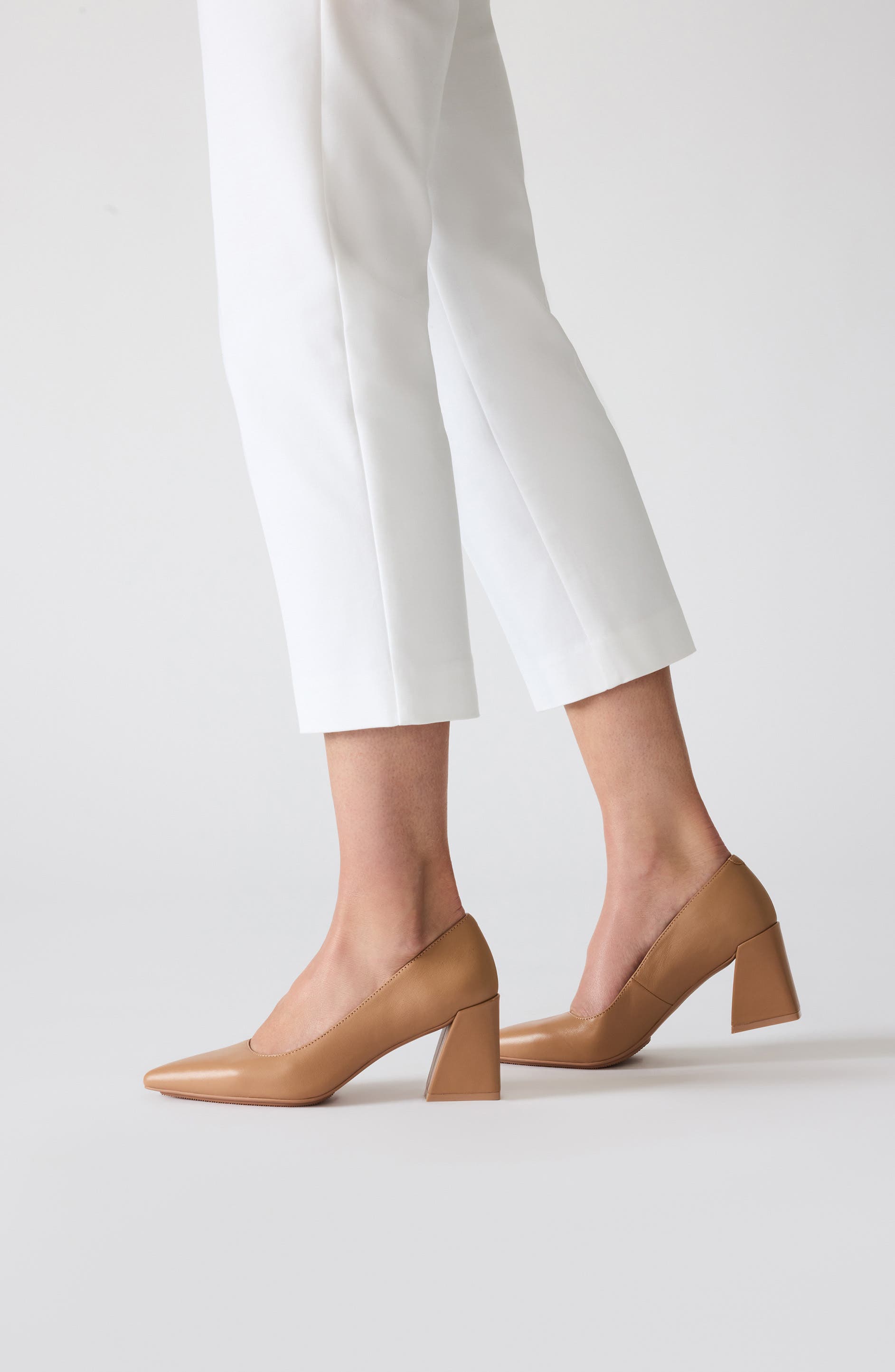 Relena Pointed Toe Pump, Alternate, color, NUDE LEATHER