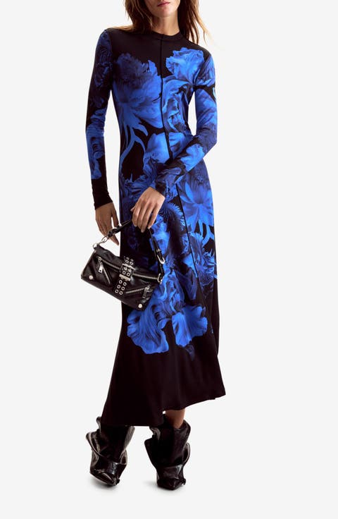 Floral Print Long Sleeve Dress
