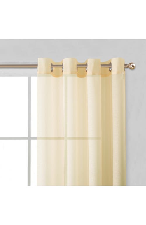 Dainty Home Sheer Set Of 2 Panel Curtains In Beige