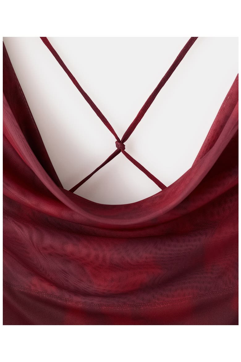 Ruched Sleeveless Dress, Alternate, color, BURGUNDY