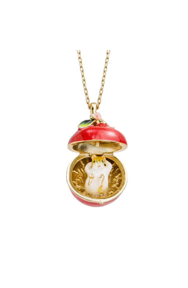 Bill Skinner Studio Apple Blossom & Mouse Locket, Main, color, Apple Blossom