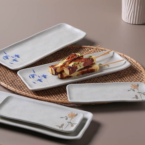 Porto Brasil Rectangular Platter Medium Set Of 4 In Green