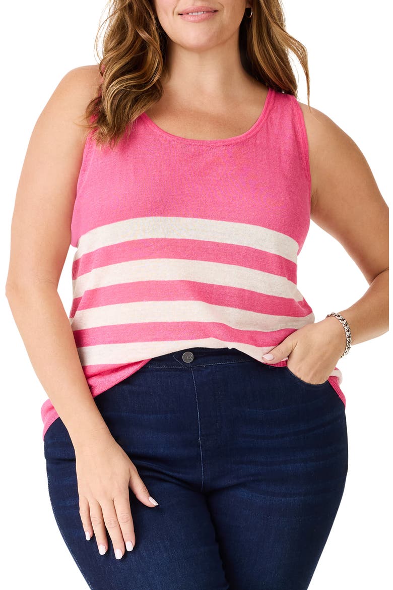 Stripe Featherweight Tank, Main, color, PINK MULTI