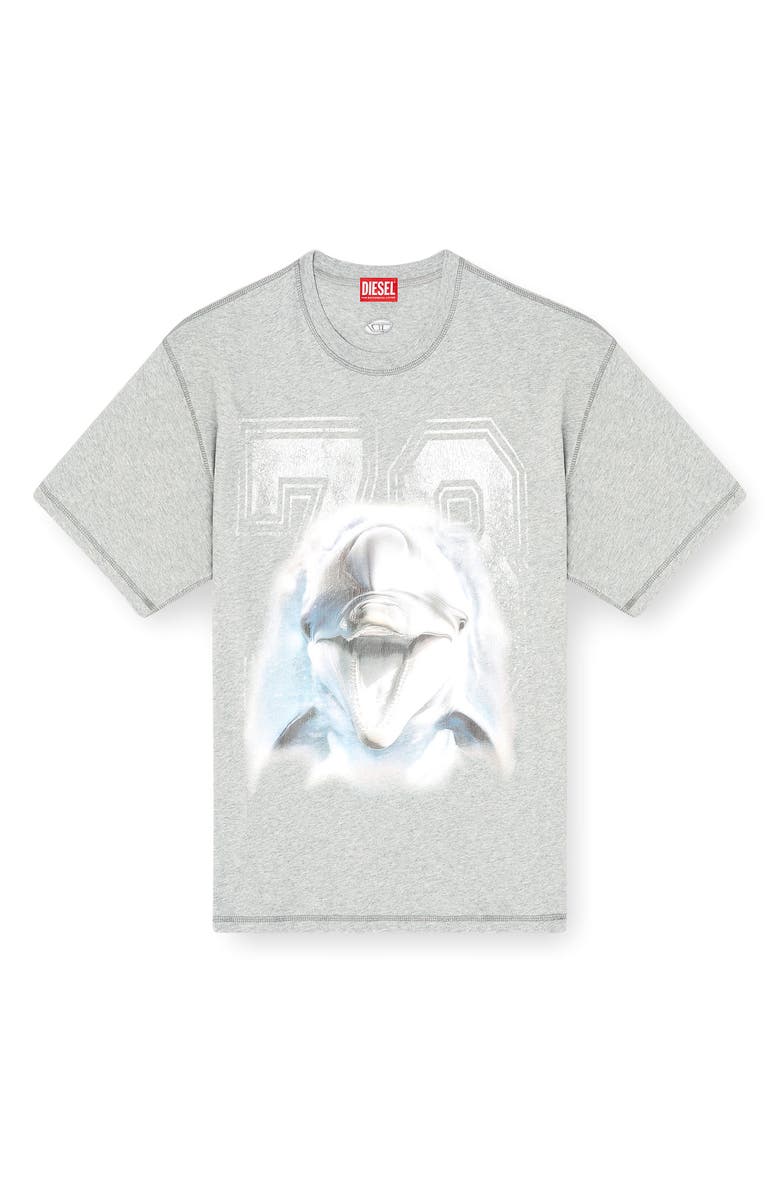 DIESEL<sup>®</sup> T-Boxt Dolphin Graphic T-Shirt, Alternate, color, 032 - Melange Grey