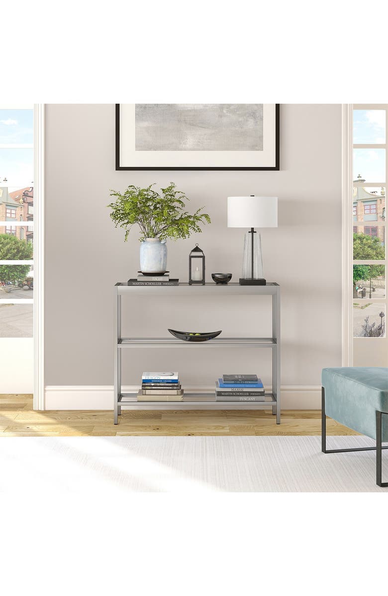 ADDISON AND LANE Alexis 36" Satin Nickel Console Table, Alternate, color, 