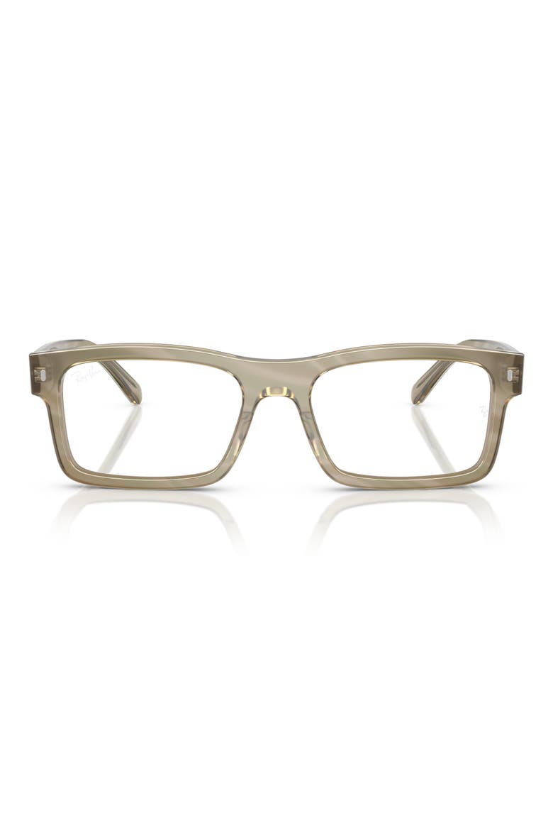 56mm Rectangular Optical Glasses, Main, color, GREY