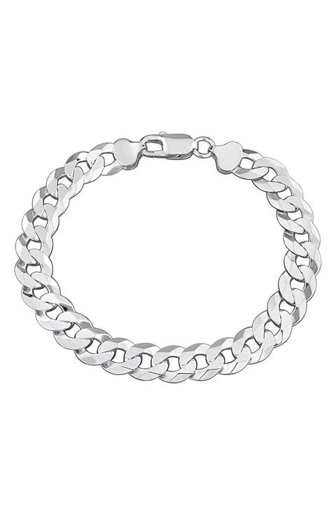 Diamond Cut Curb Chain Bracelet