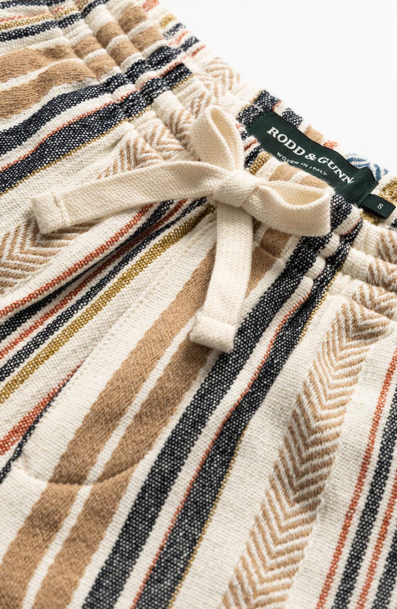 Rodd & Gunn Gifford Stripe Cotton Blend Drawstring Shorts, Alternate, color, Kelp