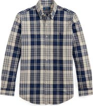 Polo Ralph Lauren Classic Fit Brushed Plaid Cotton Button-Down Oxford Shirt