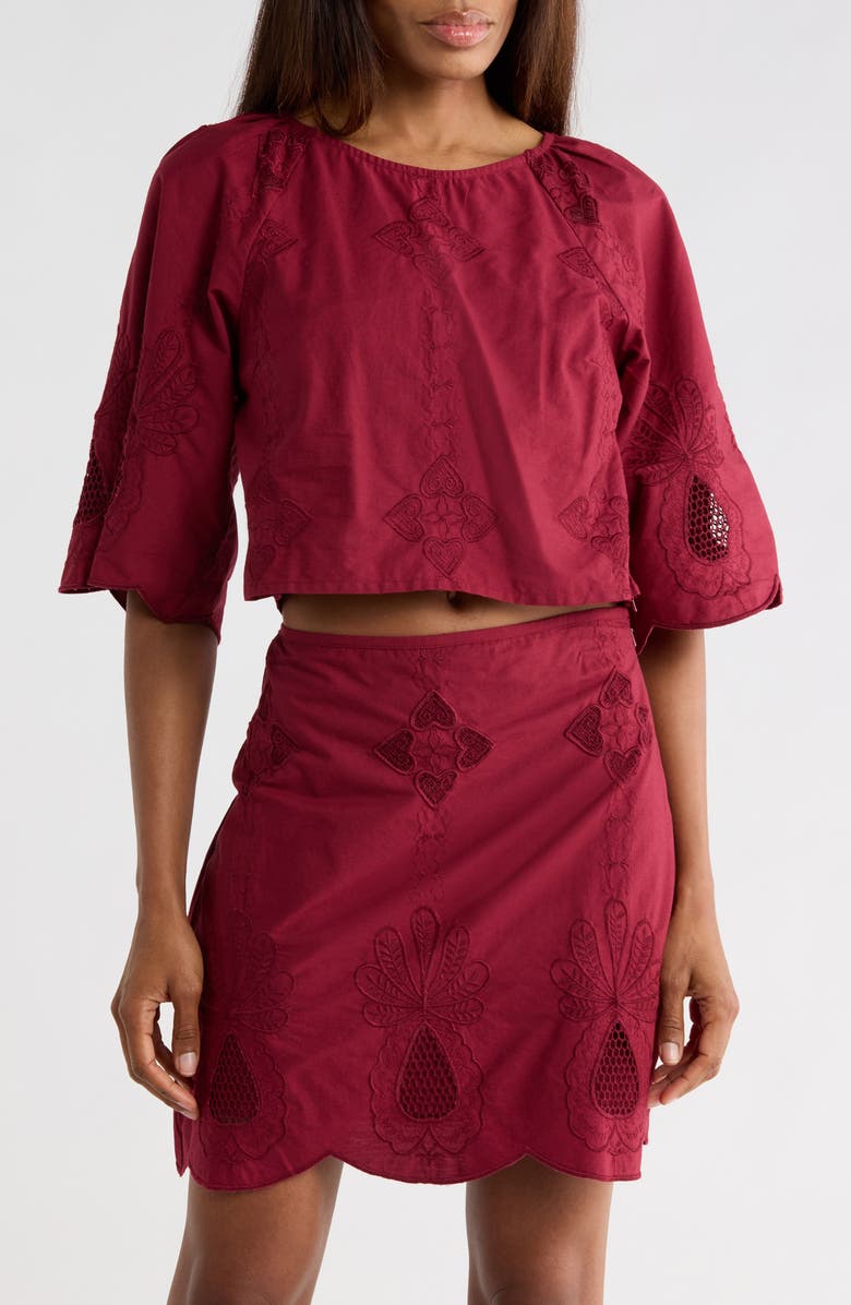 CIEBON Roxanne Crop Top, Main, color, Red