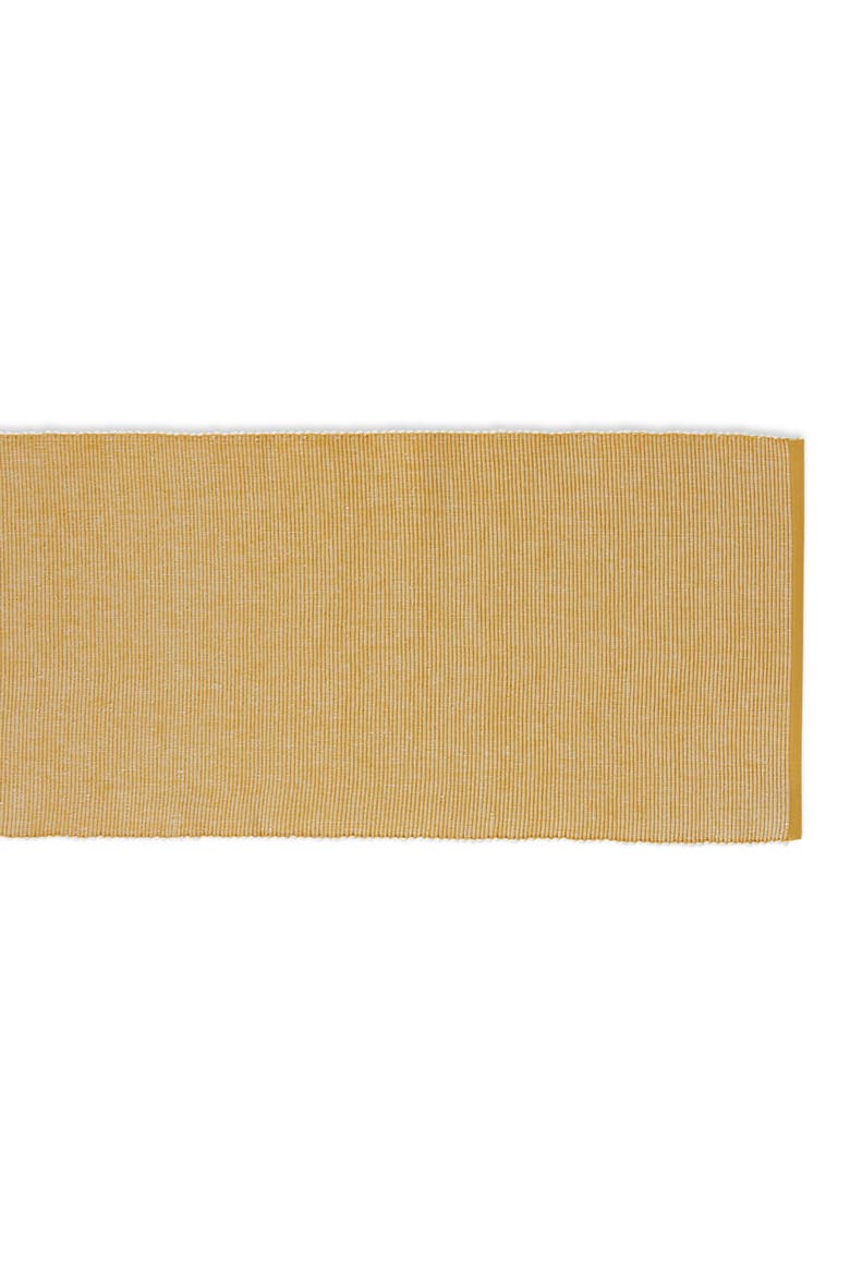 Two Tone Ribbed Table Runner, Alternate, color, Honey Gold