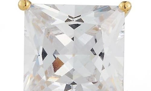 Glaze Jewelry 14k Over Silver Cz Princess Earrings Set In Gold