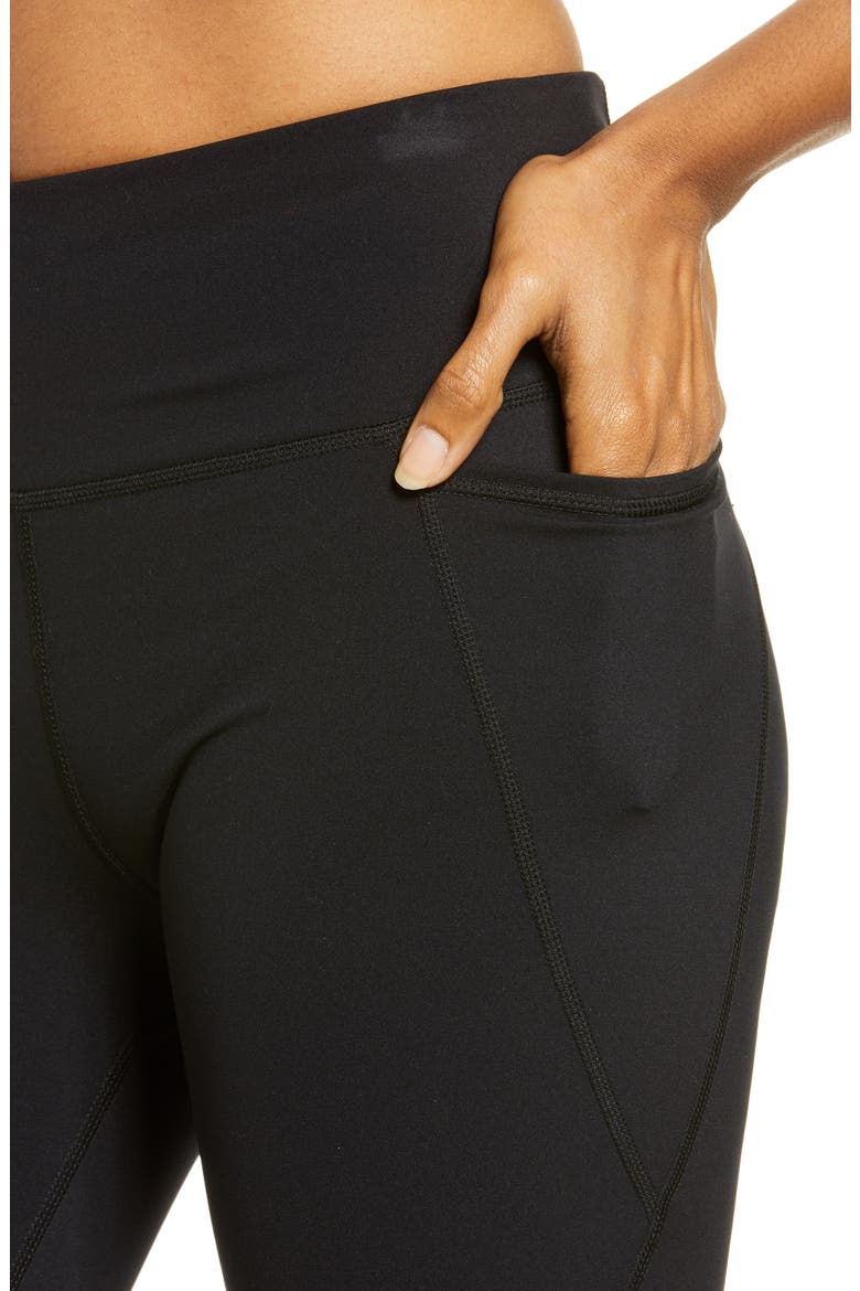 Power Workout Crop Pocket Leggings, Alternate, color, BLACK