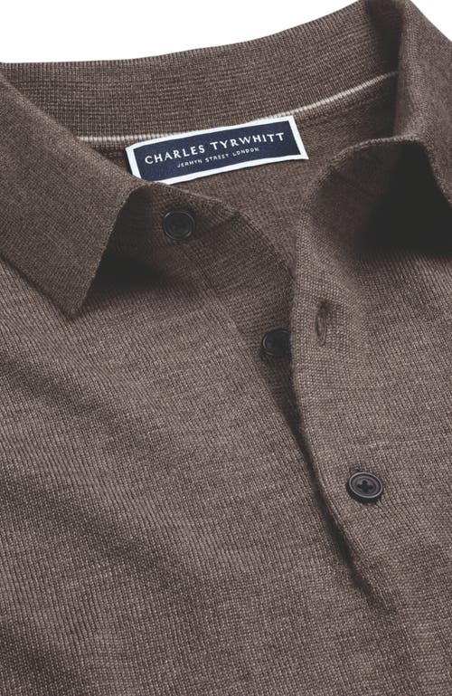 CHARLES TYRWHITT CHARLES TYRWHITT MERINO POLO LONG SLEEVE SWEATER