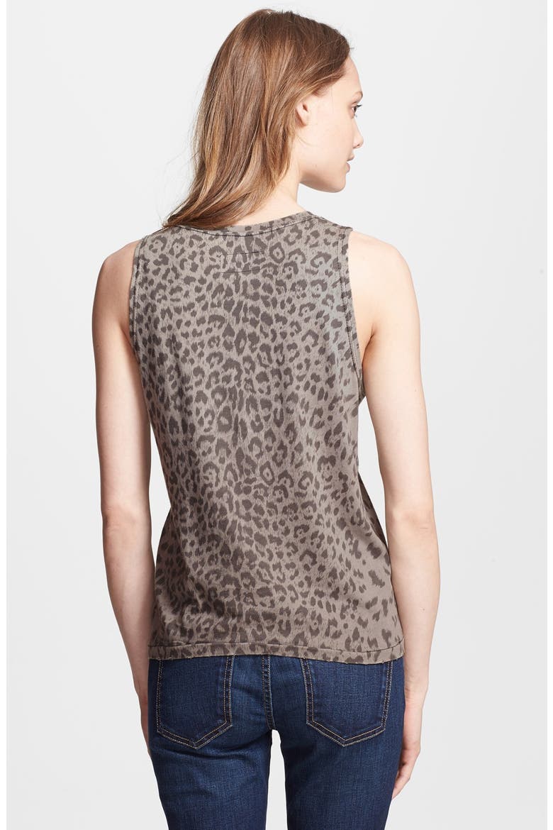 'The Muscle Tee' Print Tank, Alternate, color, GREY LEOPARD