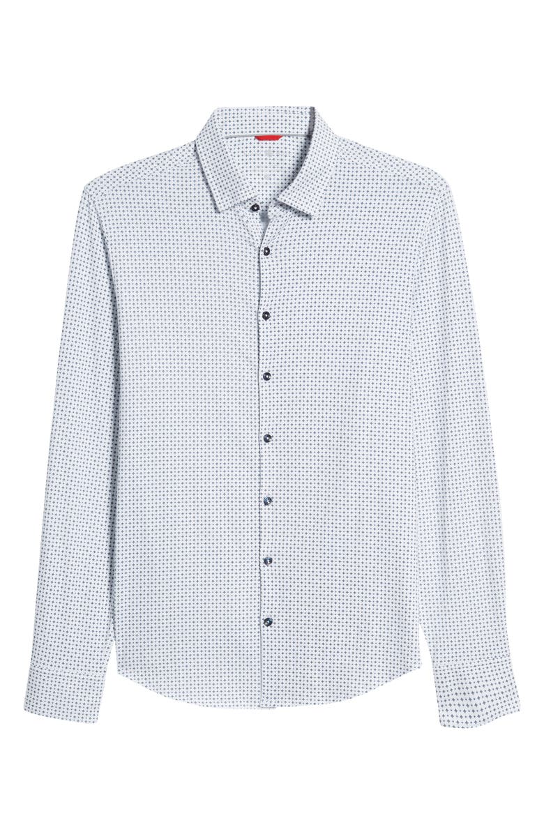 Stone Rose Tech Knit Button-Up Shirt, Alternate, color, 