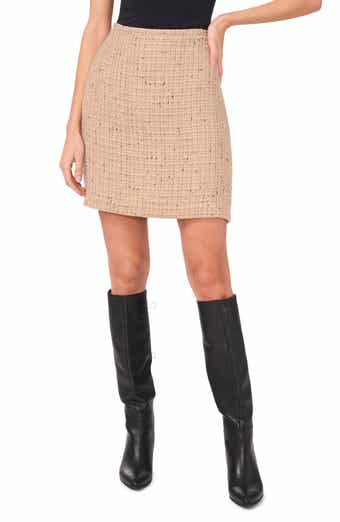 Vince Camuto Tweed A-Line Miniskirt