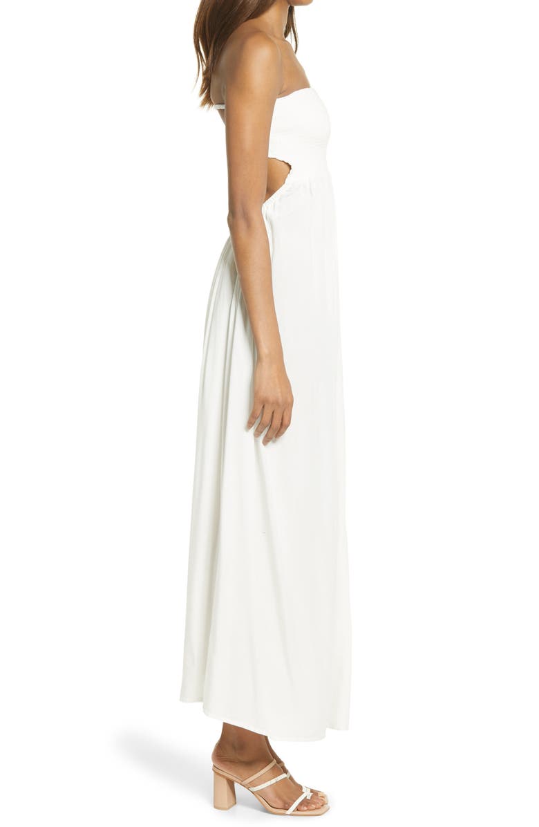 AREA STARS Jenny Strapless Maxi Dress, Alternate, color, White