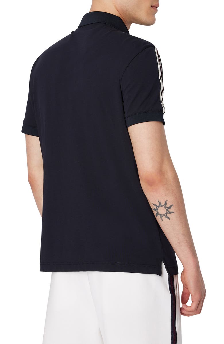 Armani Exchange Signature Logo Stretch Piqué Polo, Alternate, color,