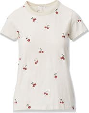 rag & bone Cherry Print Cotton Graphic T-Shirt