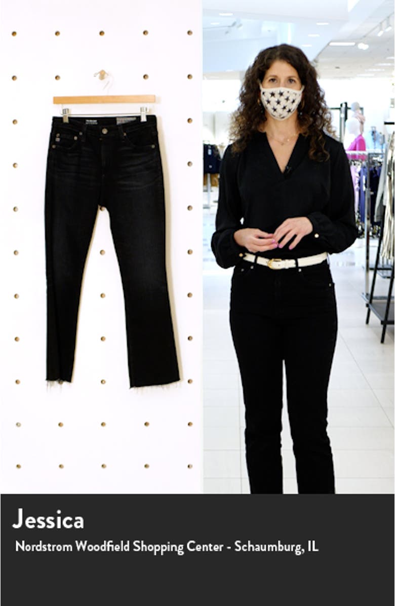 Jodi Mid Rise Raw Hem Crop Flare Jeans, sales video thumbnail