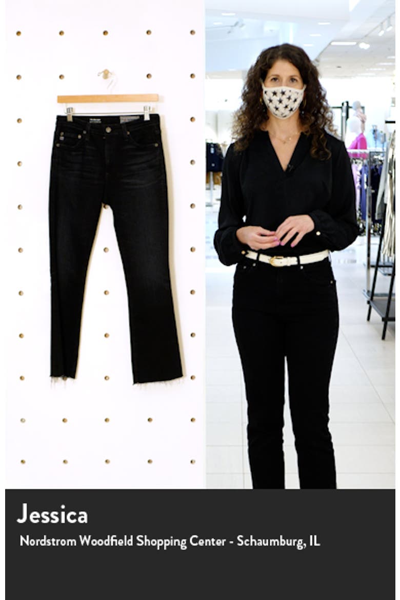 Jodi Mid Rise Raw Hem Crop Flare Jeans video