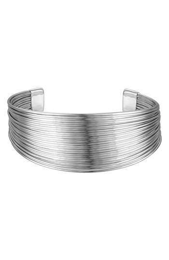 Fzn Wired Wide Cuff Bracelet In Silver