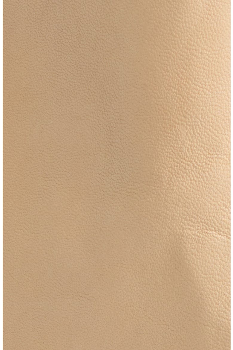 Wyatt Longline Leather Coat, Alternate, color, CASHEW