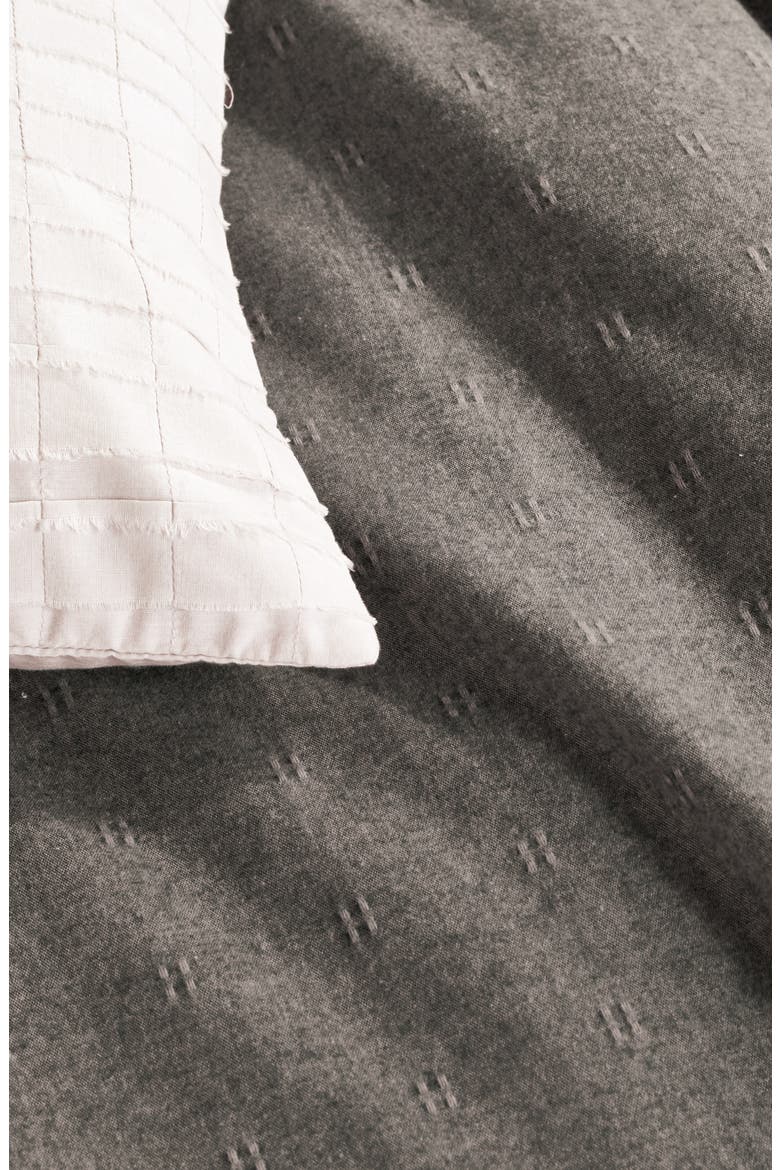 Pure Flannel Duvet Cover, Alternate, color, CHARCOAL