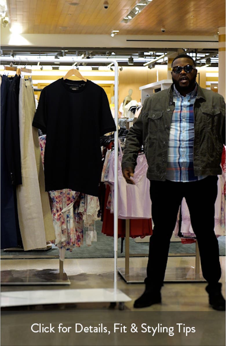 Tesar Waffle Texture Cotton & Silk T-Shirt, sales video thumbnail