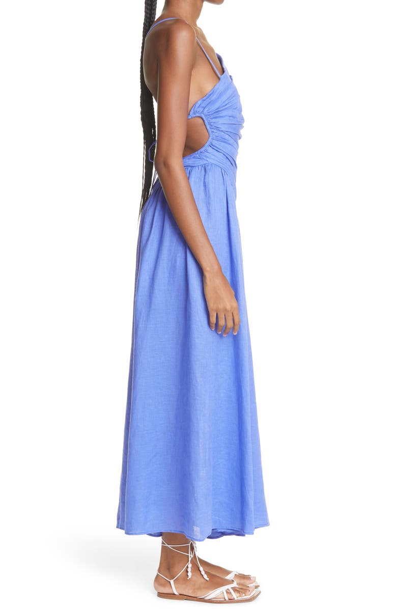 Zimmermann Tropicana Asymmetric Cotton Dress, Alternate, color, 